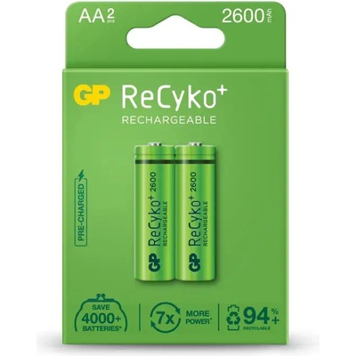 GP Batteries Акумулаторна Батерия GP R6 AA 2600mAh NiMH 2 бр. 270AAHCE-EB2 GP (GP-BR-270AAHCE-EB2)