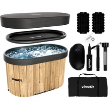 VIRTUFIT Oval Ice Bath 70 cm Wood Look