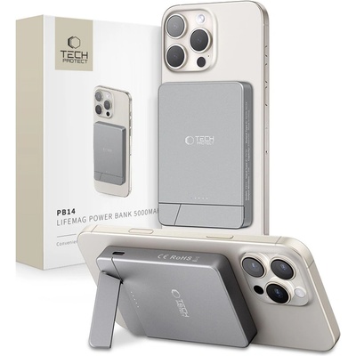 Tech-Protect pb14 lifemag magsafe power bank 5000mah space grey (5906302362783)