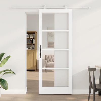 vidaXL Преплъзваща се врата ORKDAL 83 х 211 см Бяло (3332084)