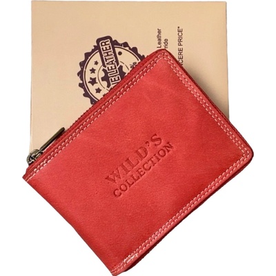 Wild´s Collection pánská kožená se zipem červená