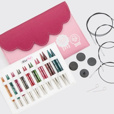 KnitPro Dreamz Deluxe Sada krátkých vyměnitelných jehlic 10cm