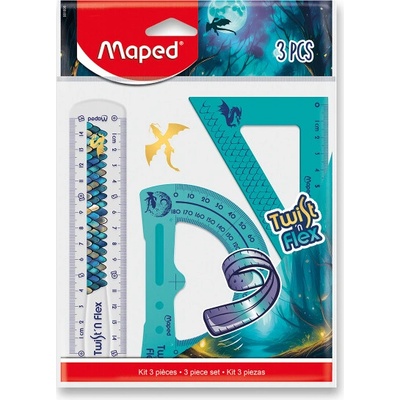Maped Twist´n Flex Dragon 3dílná sada rýsovacích potřeb 981898