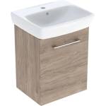 Geberit Selnova Square - Шкафче с умивалник, 50x65x38 см, 1 врата, ляво/дясно, орех хикори 502.752. 00.1 (502.752.00.1)
