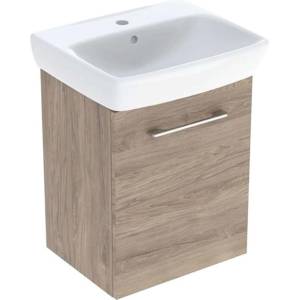 Geberit Selnova Square - Шкафче с умивалник, 50x65x38 см, 1 врата, ляво/дясно, орех хикори 502.752. 00.1 (502.752.00.1)