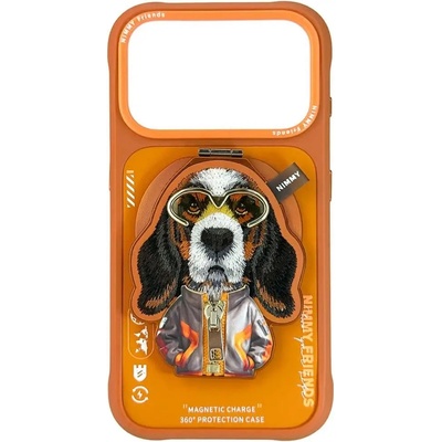 Nimmy Калъф Nimmy Cool&Cute 2.0 за кучета за iPhone 17 Pro с магнитна закачалка - оранжев (6971080316531)