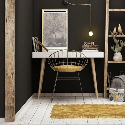 ASIR GROUP Бюро VERONIKA 74x100 cм бяло/бежово (AS0736)