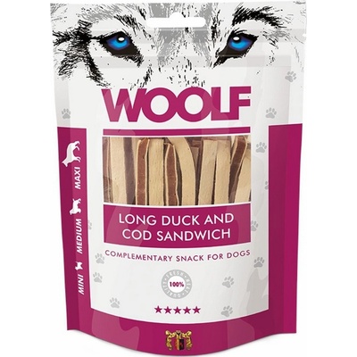WOOLF soft duck and cod sandwich long 100 g