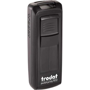 TRODAT Печат TRODAT Pocket Printy 9512, джобен, черен корпус, черно мастило 9512F/F (9512F/F)