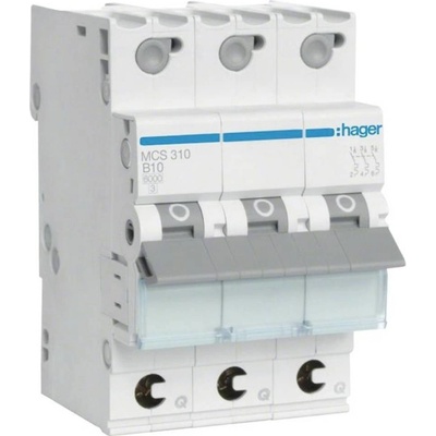 Hager 3-pólové 10 A 400 V MCS310