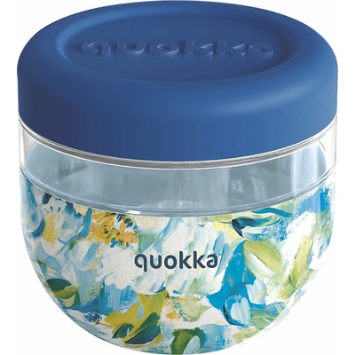 Quokka 40134 Krabička na obed Bubble Blue Peonies 770 ml