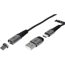 Goobay 65653 USB 2.0, USB C(M) - magnetický USB C(M), + redukce na USB A(M), 1m