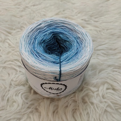 Mishastyle Zamrzlá hladina (ledově modrý lurex) 3nitka návin: 1500m