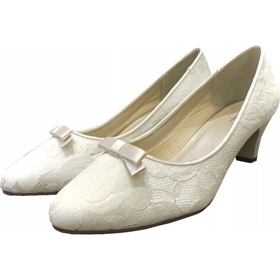 Obuv mládežnícke lodičky baleríny na podpätku komunitné detské béžové