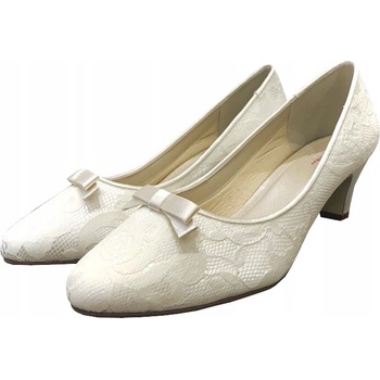 Obuv mládežnícke lodičky baleríny na podpätku komunitné detské béžové