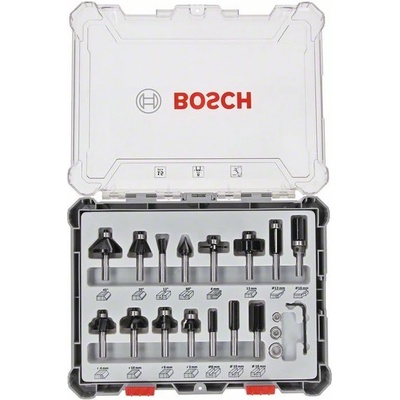 Bosch Smíšená sada tvarových fréz s vřetenem Ø 8 mm (15 ks) 2607017472