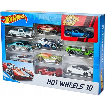 Hot Wheels Sada vozidiel Mattel 10 ks