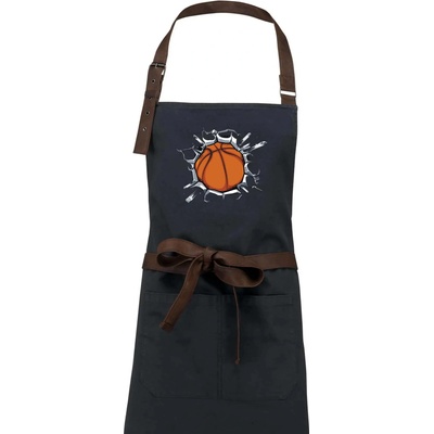 Drevené uhlie Basketbal lopta v triku Zástera Vintage