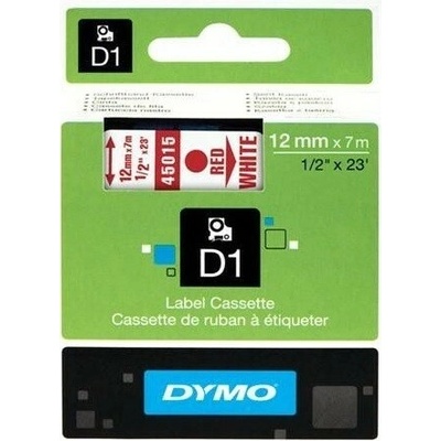 DYMO páska D1 12 mm x 7 m červená na bielej S0720550