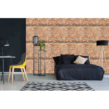 DIMEX ART Самозалепваща се флизелинова фототапета червена тухлена стена 375 x 250 см