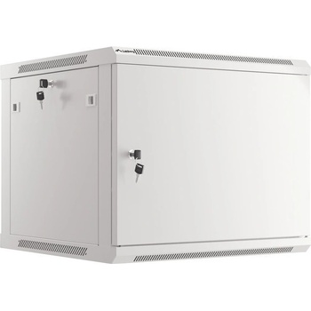 Lanberg rack cabinet 19" wall-mount 9U/600x600 for self-assembly with metal door grey (flat pack) (WF01-6609-00S)