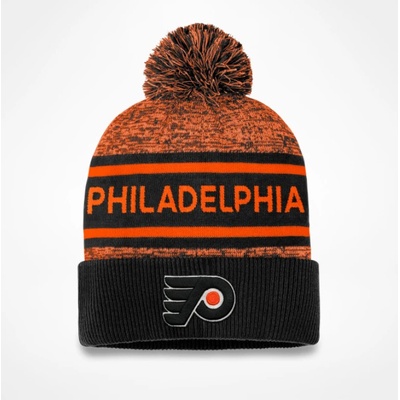 Fanatics pánská zimní čepice Philadelphia Flyers Authentic Pro Rink Heathered Cuffed Pom Knit