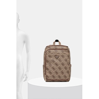 GUESS Раница Guess BERTA дамска в бежово голям размер с десен TWOB86 88033 (TWOB86.88033)