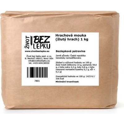 Život bez lepku Hrachová mouka ze žlutého hrachu 1 kg