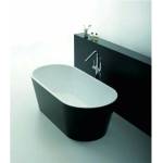 Inter Ceramic Самостоятелна вана Inter Ceramic, черно-бял акрил, 170x80 см (LB1708B)