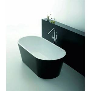 Inter Ceramic Самостоятелна вана Inter Ceramic, черно-бял акрил, 170x80 см (LB1708B)