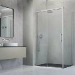 Radaway Правоъгълна душ кабина с плъзгаща се врата Radaway Idea KDJ 140x75 см, матово никелово-прозрачно покритие, лява (387044-91-01L+387049-91-01R)