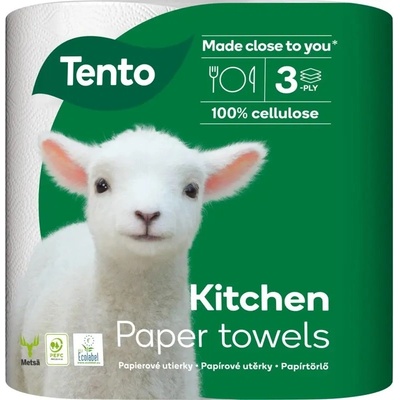 Tento Kitchen Innovations kuchynské papierové utierky trojvrstvové 2 x 17 m 2 role