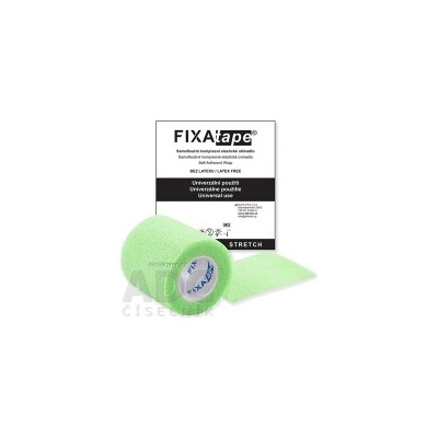 FIXAtape STRETCH Samofixačné elastické ovínadlo kompresné, bez latexu, farba fluorescentná zelená, 5,0 cm x 450 cm 1 ks
