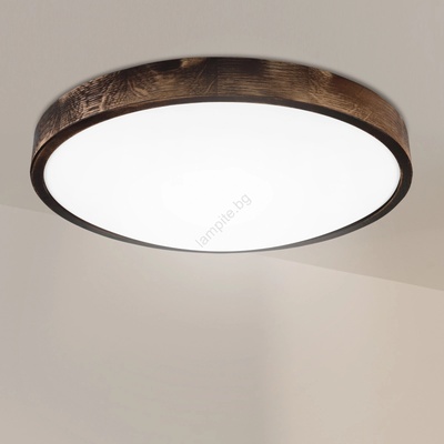 Brilagi - LED таванно осветително тяло CARVALHO SLIM SMOKEY LED/36W/230V дъб, диаметър 47, 5 см (BG2348)