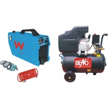 BENO AW 40 + hadice spirálová 5M 8ATM + brýle OB 159 + kompresor 1,5KW 24L / AW40-48040-OB159B-130002