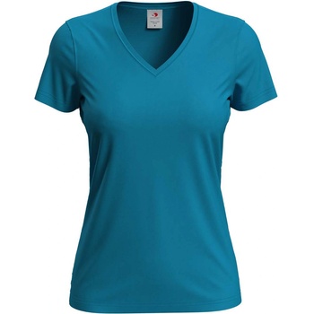 Stedman classic-t v-neck st2700 / Дамска тениска с v-образно деколте - океанско синьо l (st2700ocbl)