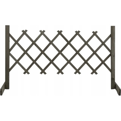 zahrada-XL Zahradní trelážový plot šedý 120 x 60 cm masivní jedle