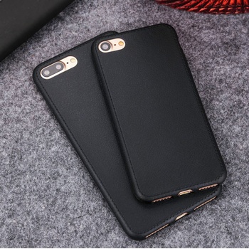 Pouzdro Clearo TPU Leather se vzorem kůže iPhone 6/6S černé