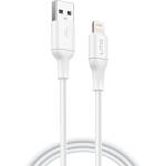 Lito Кабел за данни с USB конектори, Lightning, 1m - Lito (LD06L) - Бял