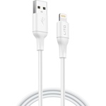Lito Кабел за данни с USB конектори, Lightning, 1m - Lito (LD06L) - Бял