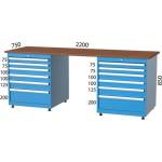 KOCEL РАБОТНА МАСА С 12 ЧЕКМЕДЖЕТА kocel - 3200 (3200)