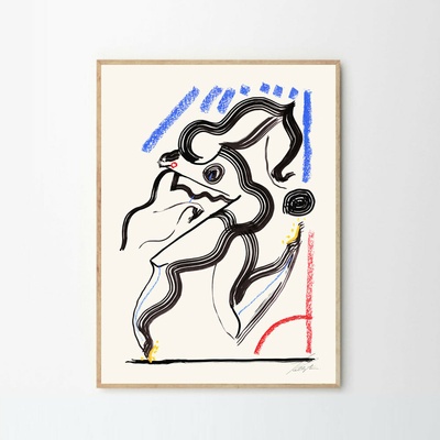Moikka Plagát Blue Lady by Stine Belden Røed 100x140cm