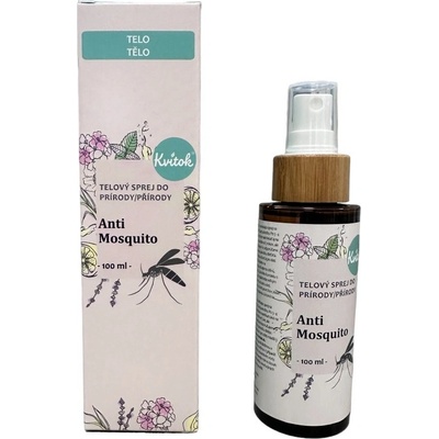 Kvitok Repelent Ochranný Tělový Spray do přírody Anti Mosquito 100 ml