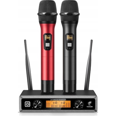 TONOR TW820 ruční 2 ks UHF kovový pro karaoke dosah 60m