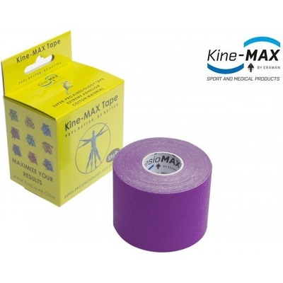 KineMAX Kinesiologický tejp MAX SUPER Cotton fialová 5 x 5 cm