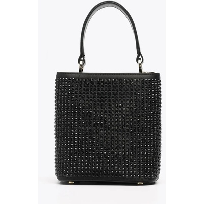 Axel Accessories Večerní saténová kabelka ve tvaru pytlíku se strass kamínky