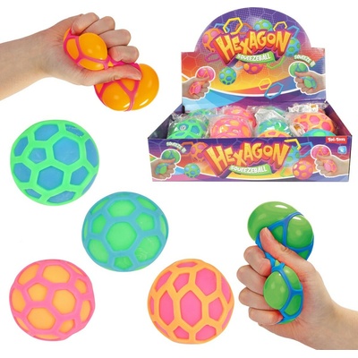 Toi Toys Antistres Stláčacia loptička sieťovaná guľa Hexagon