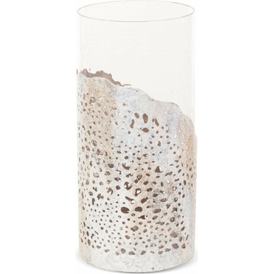 EUROFIRANY SKLENĚNÝ DEKORAČNÍ SVÍTNÍK DIMON (01) (FI) 13X27 CM VÍCEBAREVNÁ
