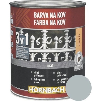 Hornbach na kov 3v1 strieborno sivá, lesklá 750 ml