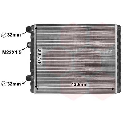 Chladič, chlazení motoru VAN WEZEL 58002129